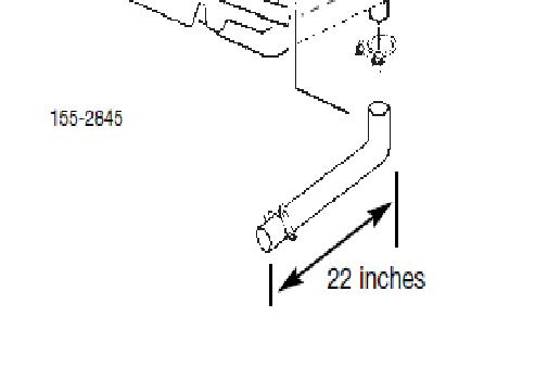 Onan 155-2845 Tailpipe kit for 4000 watt Micro KY FA26100
